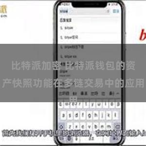   比特派加密 比特派钱包的资产快照功能在多链交易中的应用